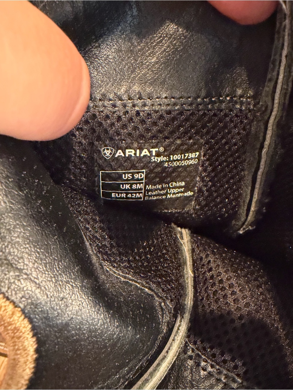Ariat Brown Foot with Black Shaft Western Cowboy Boots - Picture 6 of 9